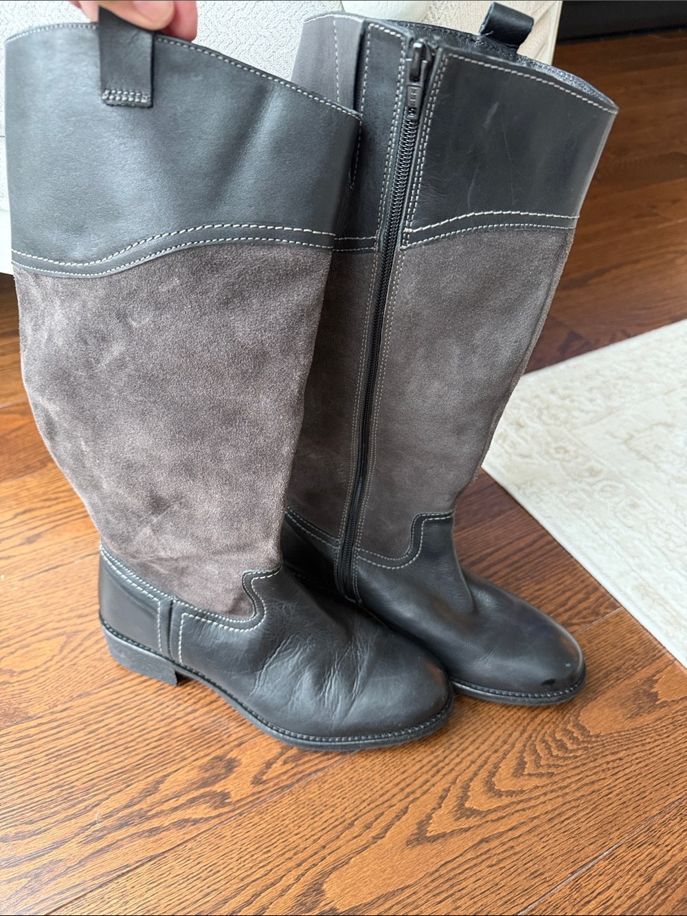Seychelles black leather and suede boots